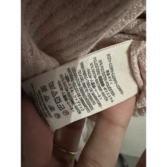 NWT Free People Casual Clash Top In Rose Size Medium Boho Oversized - Picture 10 of 13